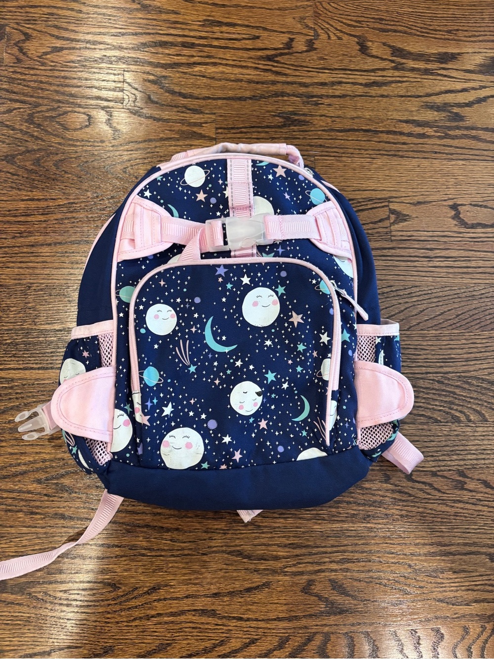 Pottery Barn Kids Navy and Pink Moon Stars Backpack